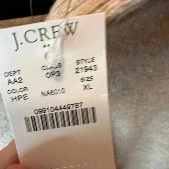 J Crew NWT marled lambs wool shawl collar sweater XL - Picture 3 of 5